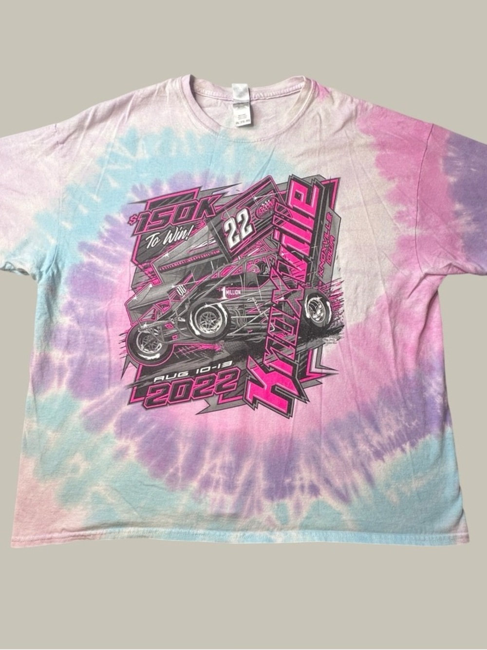 Tie-Dye Kids Racing Graphic Tee - Pink & Purple
